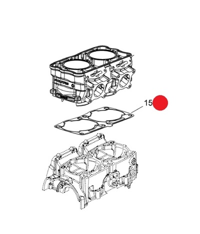 GASKET,CYL BASE,800LE,OFFSET (1kpl/ 1 moottori)